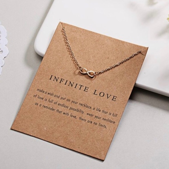 ⭐️ 5 for $25 Infinite Love Gold Dainty Necklace - Picture 1 of 6